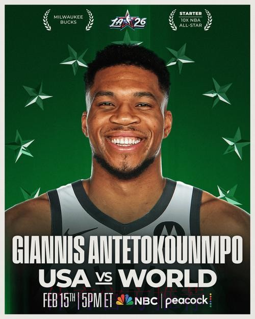 字母哥:我的目标之一就是10次入选全明星,我已经实现了 字母哥:我的目标之一就是10次入选全明星,我已经实现了